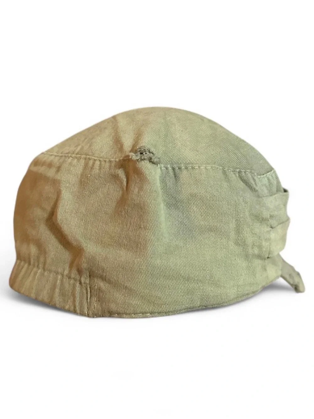 Khaki Army Green Star Stud Studded Accent Canvas Cap